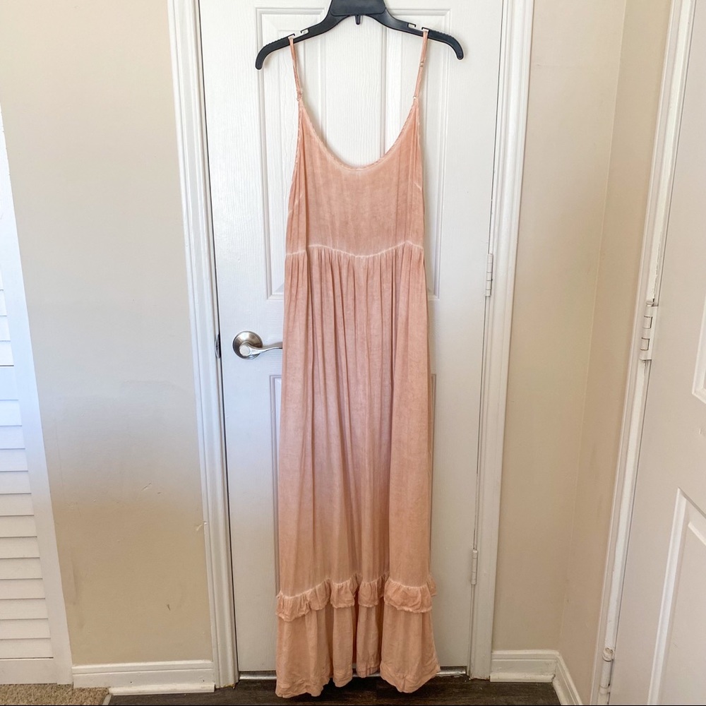 Entro Maxi Dress Size Large Boho Peach